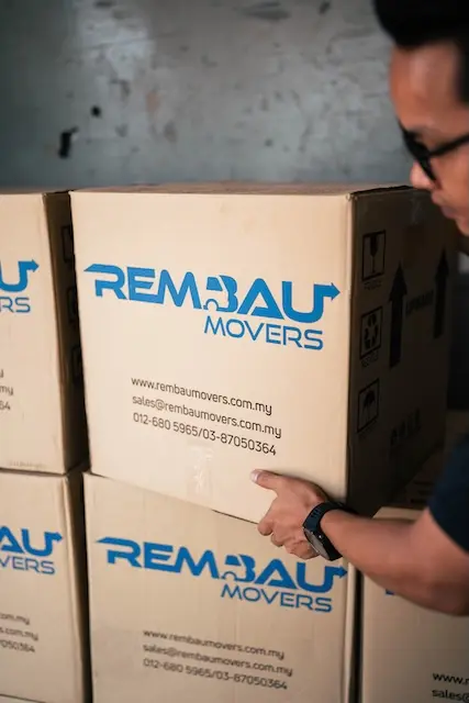 Picture of Rembau Movers boxes stacked neatly